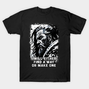 Fierce viking warrior Norse Mythology Powerful words of wisdom courage strength and bravery T-Shirt